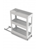 SilverBell Plus 12X20X22 Aluminium SS Finsih Pullout Organiser 3 Shelf with Base Slide