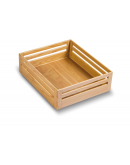 SilverBell Plus 17X20X6 Aluminium Sandal Wood Finish Plain Kitchen Basket