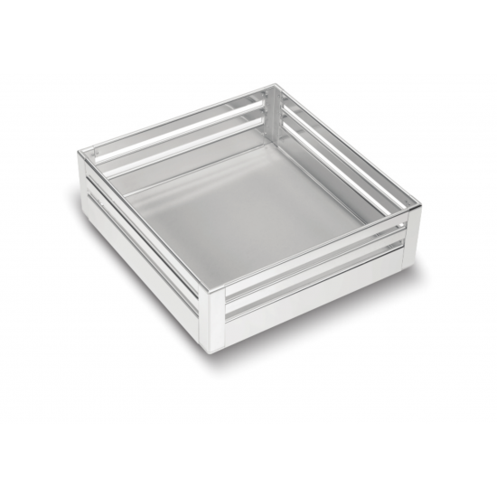 SilverBell Plus 19X20X6 Aluminium SS Bright Finish Plain Kitchen Basket
